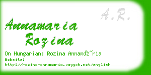 annamaria rozina business card